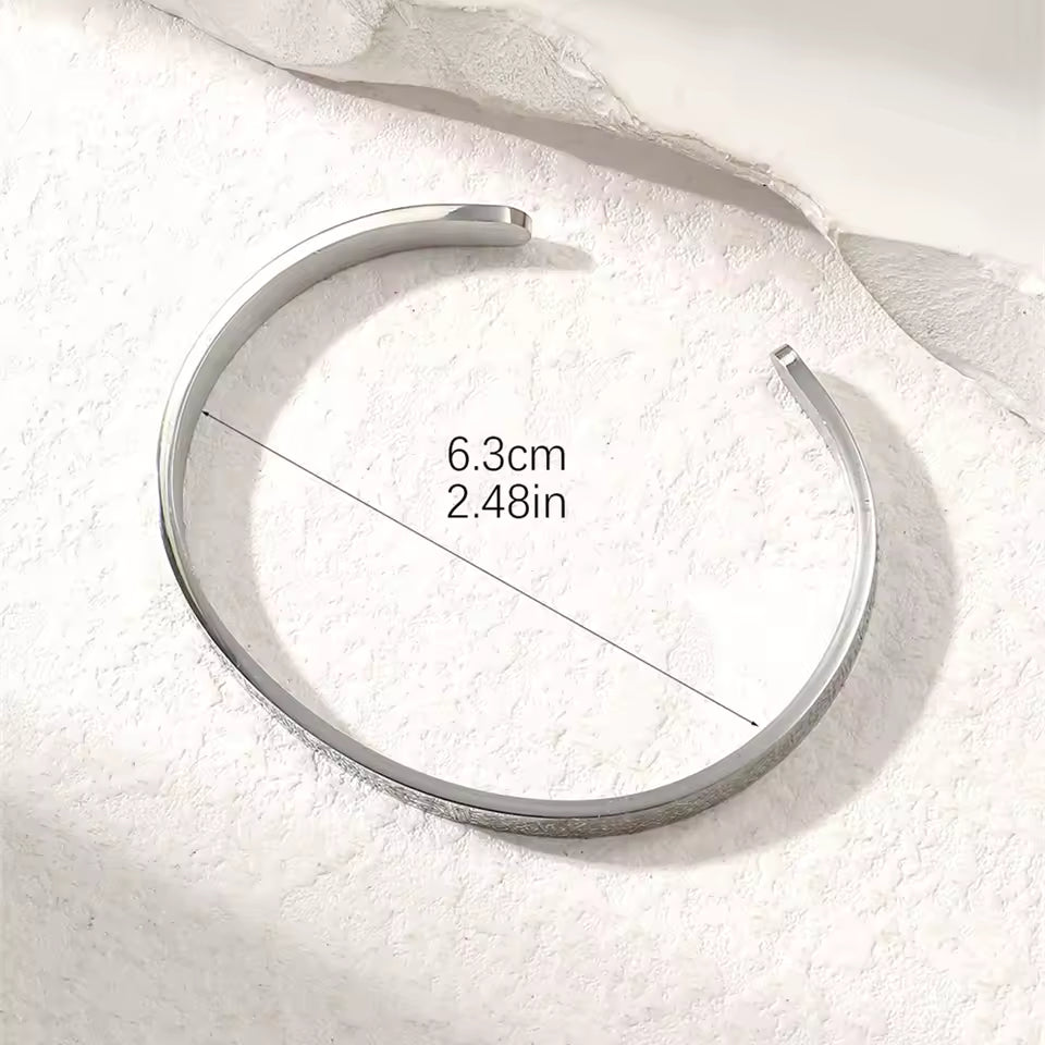 Ayatul Kursi Stainless Steel Cuff Bracelet